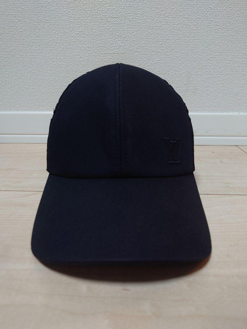 LOUIS VUITTON Monogram Mesh LV Baseball Cap Hat Black L Size LOUIS VUITTON Monogram Mesh LV Baseball Cap Hat Black L Size