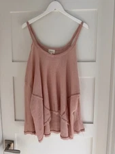 Anthropologie Deletta Blush Pink Sweater Womens Size XS Cold Shoulder