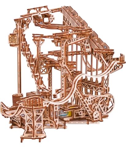 WoodTrick Spiral Murmelbahn - Elektrisch Mechanisches Holzpuzzle - Afbeelding 1 van 1