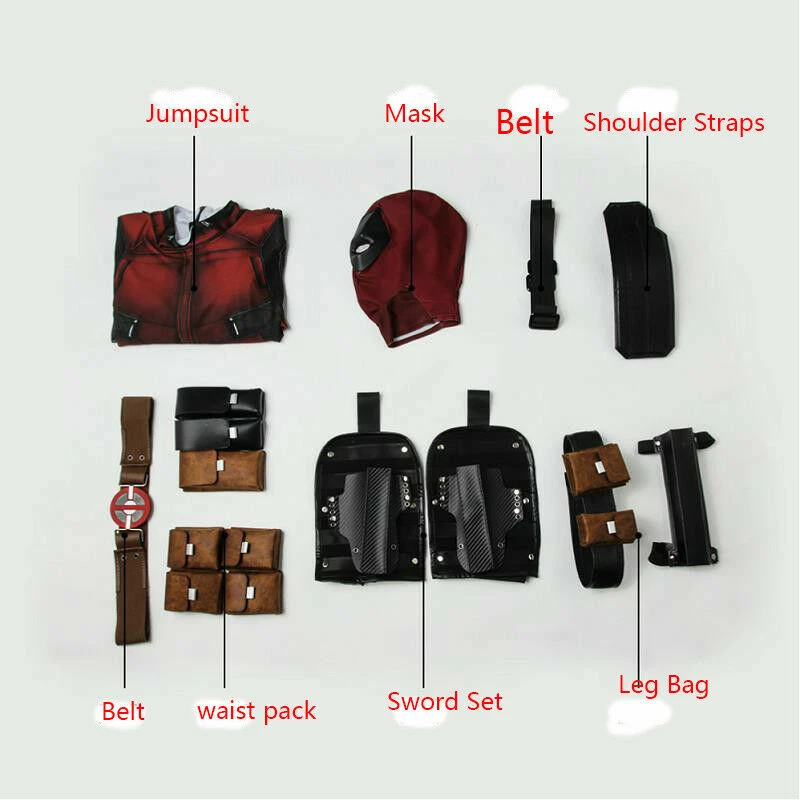 Disfraz Deadpool Adulto Zentai Body Deadpool Mono Halloween Juegos con disfraces Traje Foto 3 de 4