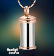 New Urn Cremation Pendant Ashes Silver Memorial Necklace