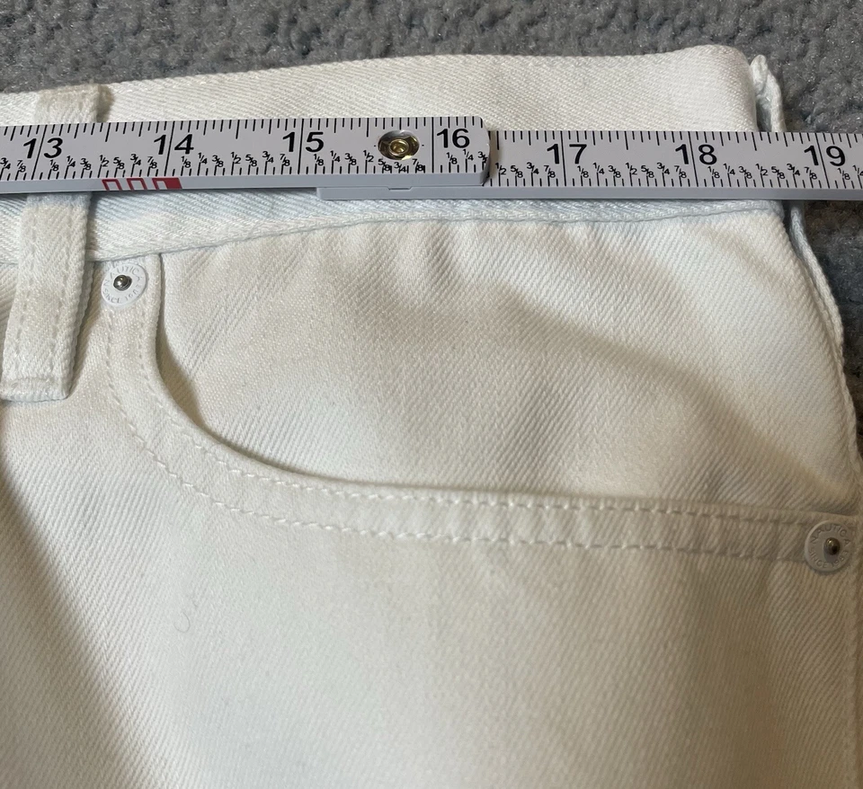 Pantalones de mezclilla rectos Nautica para hombre 36/30 blancos algodón tiro medio costeros clásicos Foto 4 de 4