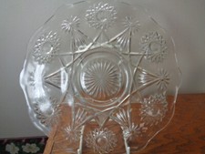 Vintage EAPG Footed Cake Plate/Platter Stars ...