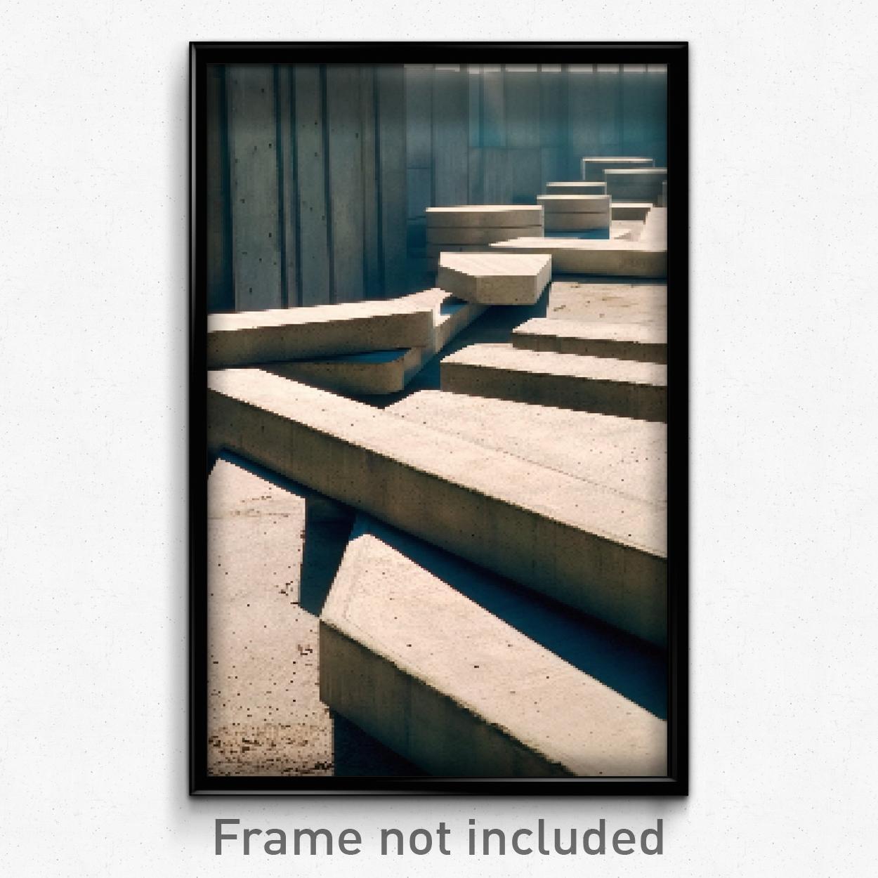 Pixel Art Poster - Concrete Stocks (8 Bit Psychedelic Trippy Video Game Print)