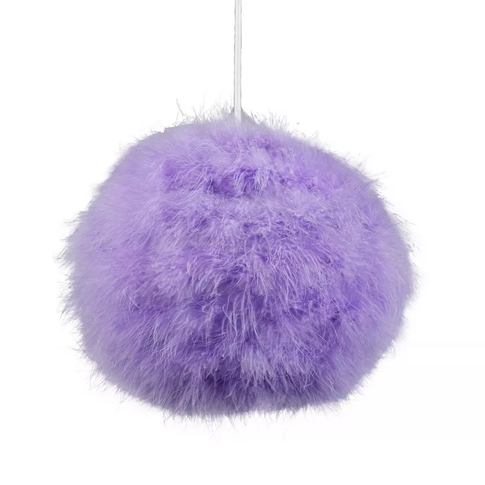 Lilac feather cheap light shade