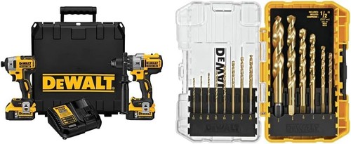 DEWALT 20V MAX Hammer Drill, Impact Driver Kit 2 Batteries, Charger DCK299M2 - Picture 13 of 22