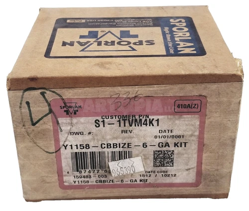 Sporlan S1-1TVM4K1 Thermostatic Expansion Valve Kit Y1158-CBBIZE-6-GA 159483-003
