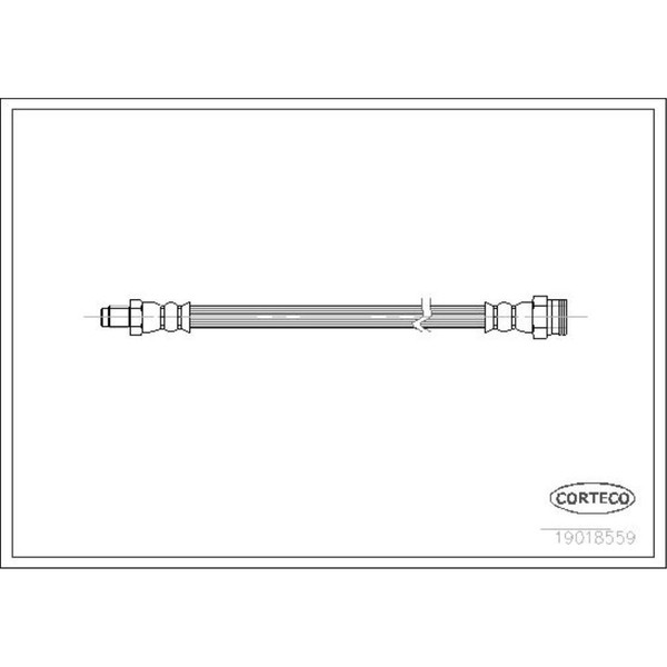 Corteco Bremsschlauch Bremsleitung Vorne FüR Fiat Stilo Multi Wagon 19018559-image