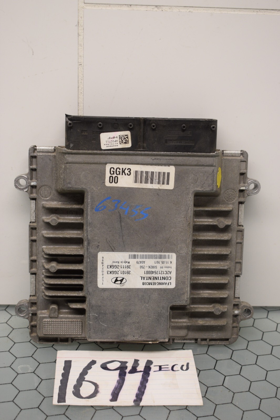 2017 17 Hyundai Sonata #1694 Engine Computer ECM ECU  39101-2GGK3
