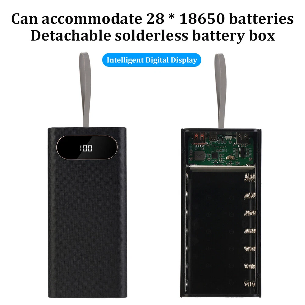 Power Bank DIY Case Battery 28*18650 Fast Charger Box Shell Kit No Battery Power Bank DIY Case Battery 28*18650 Fast Charger Box Shell Kit No Battery