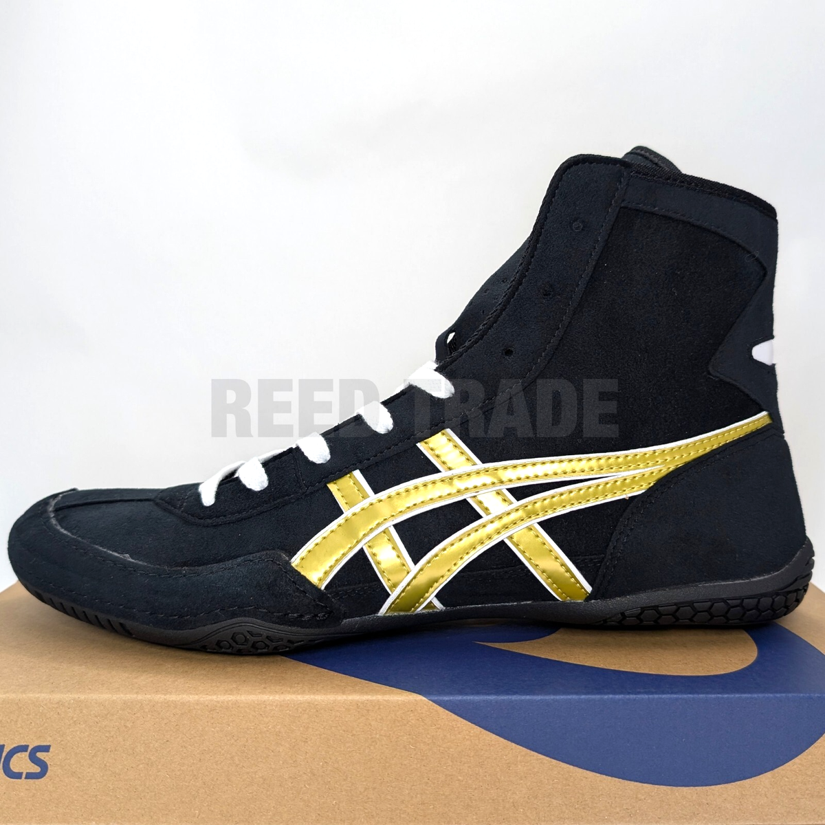 アシックス レスリングシューズ1083A001 黒xゴールドUS7.5/25cm ASICS Wrestling Shoes 1083A001 EX-EO Black/Gold(White) TWR900 Succ