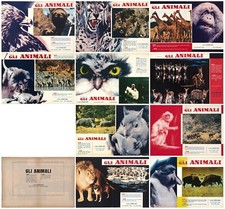 THE ANIMALS PHOTO ENVELOPE SET 10 PCS. FRENCH NATURE DOCUMENTARY 1963 LOBBY CARD