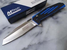 Mtech Evolution Ball Bearing Open Pocket Knife Button Lock D2 G10 MTE-FDR034-BL