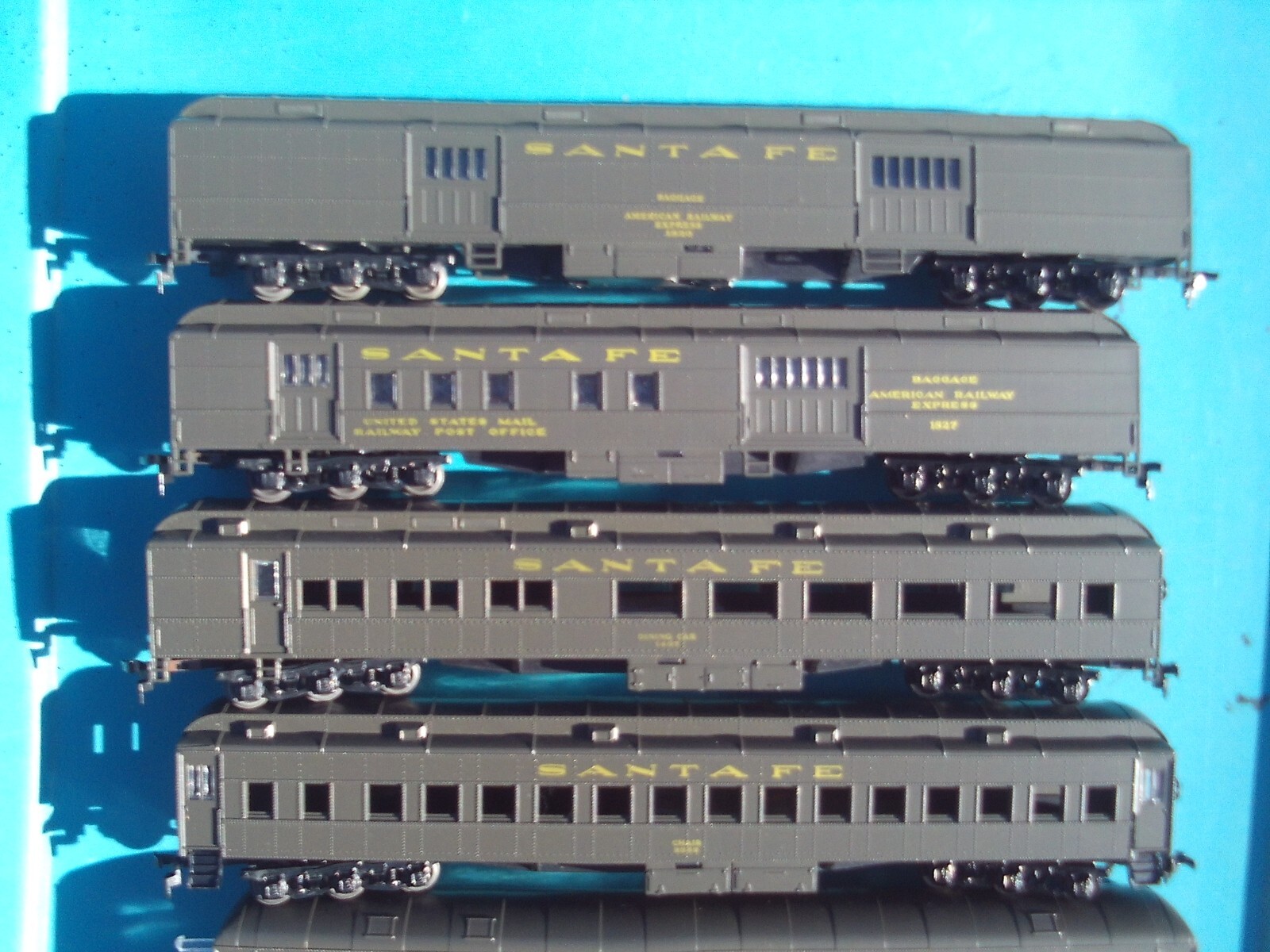 Athearn Vintage Santa Fe Heavyweight HO Gauge Passenger 6 Cars Set Lot