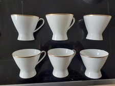 Rosenthal Form 2000 weiß mit Goldrand Raymond Loewy 6 Tassen