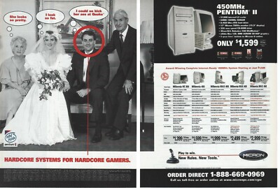 Vintage/Retro Micron Millennia Gaming PC Multi-System Print Ad Promo 1999 (A)
