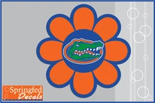 Florida Gators GATOR HEAD FLOWER #1 Vinyl Decal UF Baseball Sticker for Anything