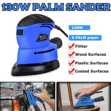 240V 130W Palm Sander Corded Electric Sander Machine + 6 Sanding Paper For Wood 