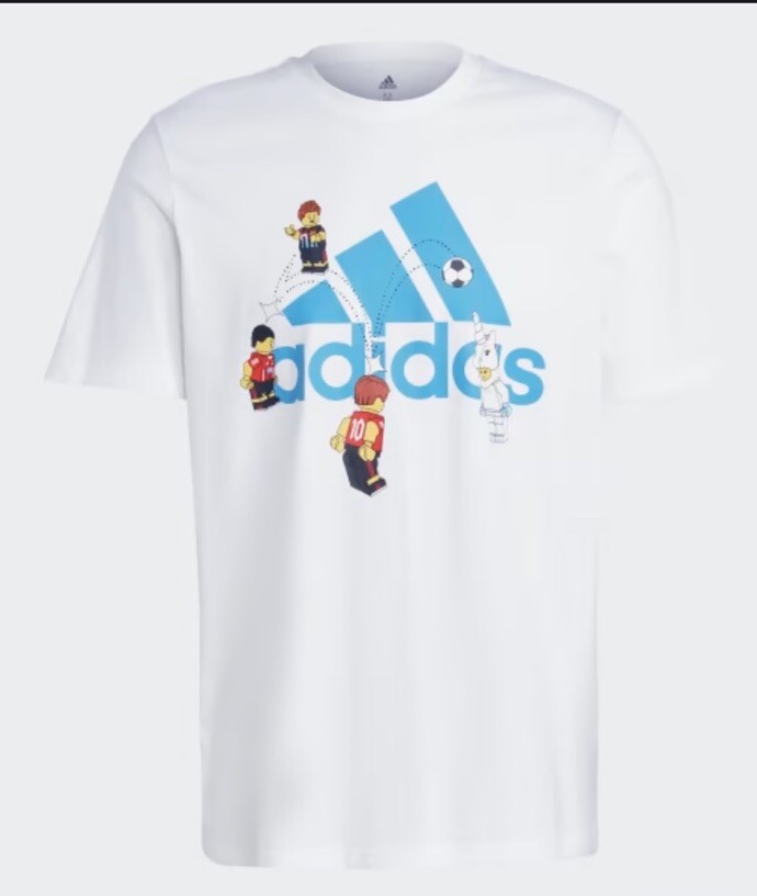 Adidas Lego Soccer Badge Of Sport Graphic T Shirt New W Tags