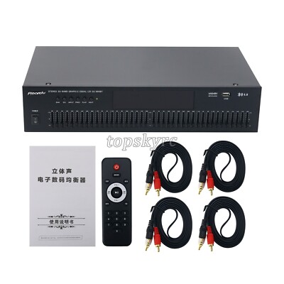 Dual 20-Band Stereo EQ Graphic Equalizer w/Dual RCA Connector w/ Remote EQ666BT
