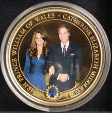 2010 Prince William and Kate Middleton 1 Dollar Cook Islands Coin