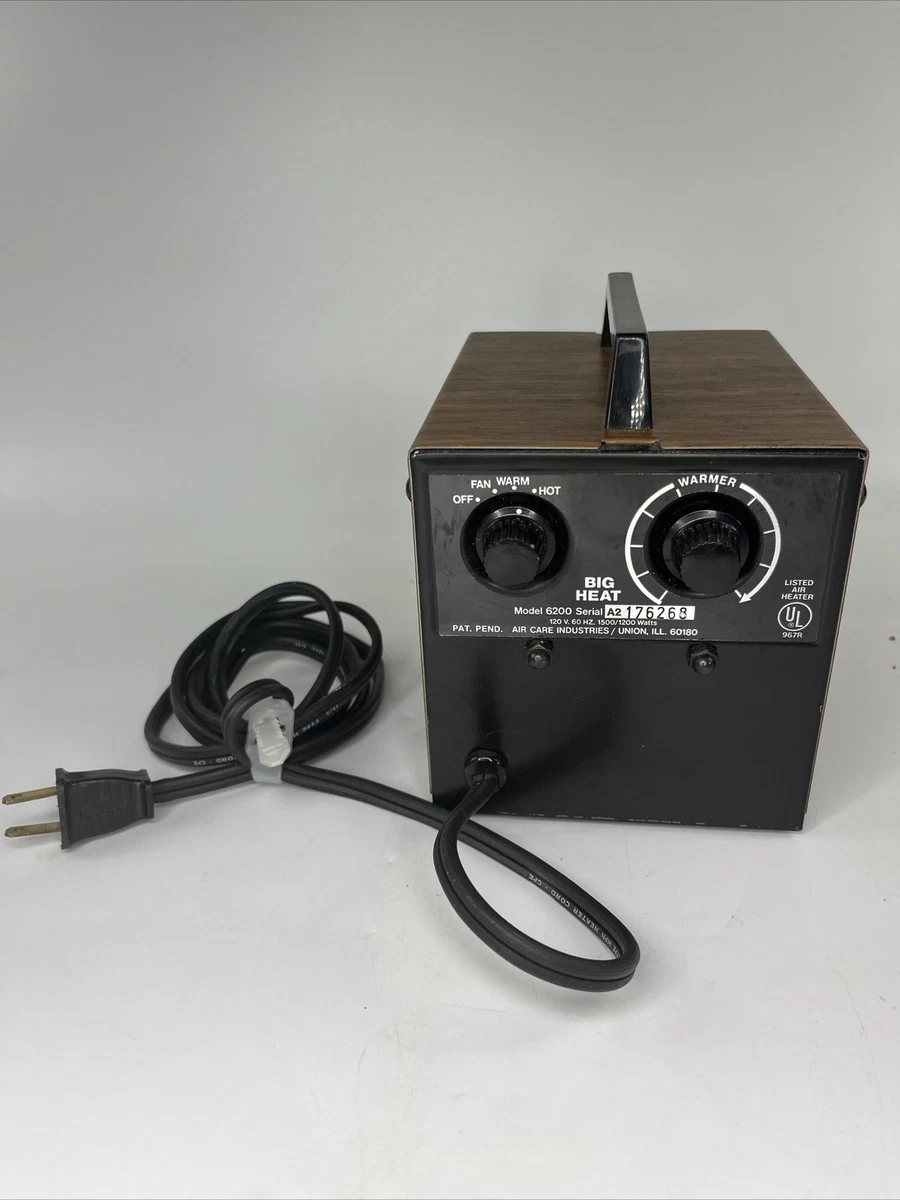 Big Heat Model 6200 Small Cube Space Heater Portable Tested Working 1500  Watt | eBay