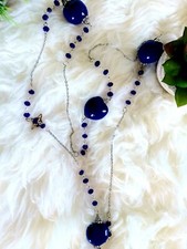 Trendy, versatile and simple long chain-bead necklace