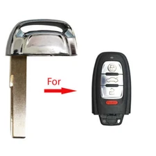 New Smart Key Uncut Emergency Blade Blank Key Replacement for Audi