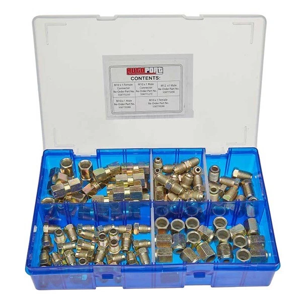 Pearl PAT29 Assorted Brake Pipe Unions 100 Pieces Metric Zinc  
