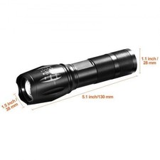 2 Pack Flashlights Torch 2000 High Lumens 5 Modes Adjustable Focus