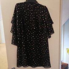 Monki S Black Gold Heart Star Moon print  very cute