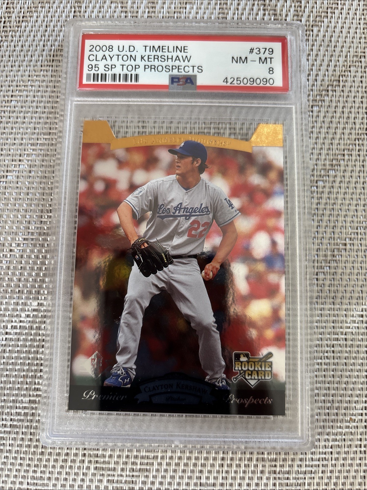 2008 UD Upper Deck 95 Sp Top Prospects #379 Clayton Kershaw Rookie Psa 8 Dodgers