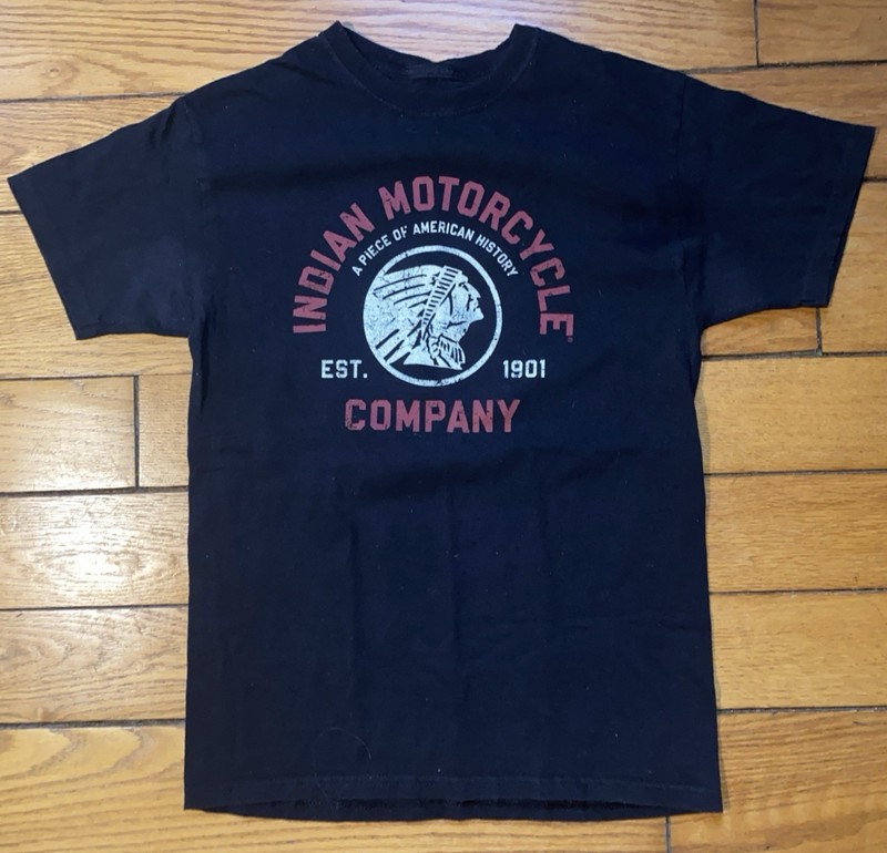 Men's Indian Motorcycle Company Short-Sleeve T-shirt Size Medium Black