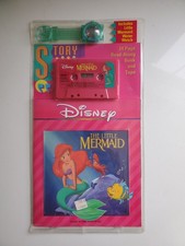 Vintage Disney The Little Mermaid Read-Along Storybook and Tape Set With Watch