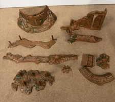 Vintage Marx WW2 Battleground Playset Terrain Fortifications Equipment Lot of 10