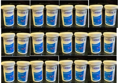 Contour 1200 Strips Blood Glucose Test Strips, 24 tubs Without Box Each Have 50