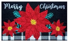 Briarwood Lane Merry Christmas Poinsettia Coir Doormat