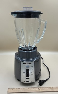 Oster Blender Glass Jar 6 Cups 450 W Soft Gray Base Multiple Speed Tested Works