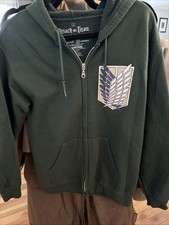 Chaqueta Forrest Verde Cremallera Attack on Titan TALLA S-GUC