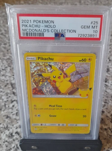 Pokemon 2021 Celebrations Mcdonalds Pikachu  Holo 025/025  PSA 10