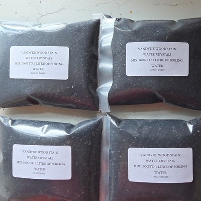100g Vandyke Kristalle - traditionelle Holzlasur auf Wasserbasis, Walnussschalen
