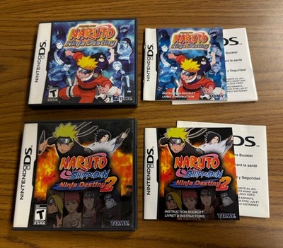 Naruto Shippuden: Ninja Destiny 1 & 2 (Nintendo DS, 2009) CIB Complete Tested