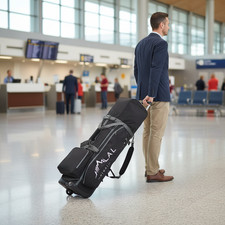 Durable Golf Travel Bag with Wheels - Heavy Duty Oxford Case for Airlines