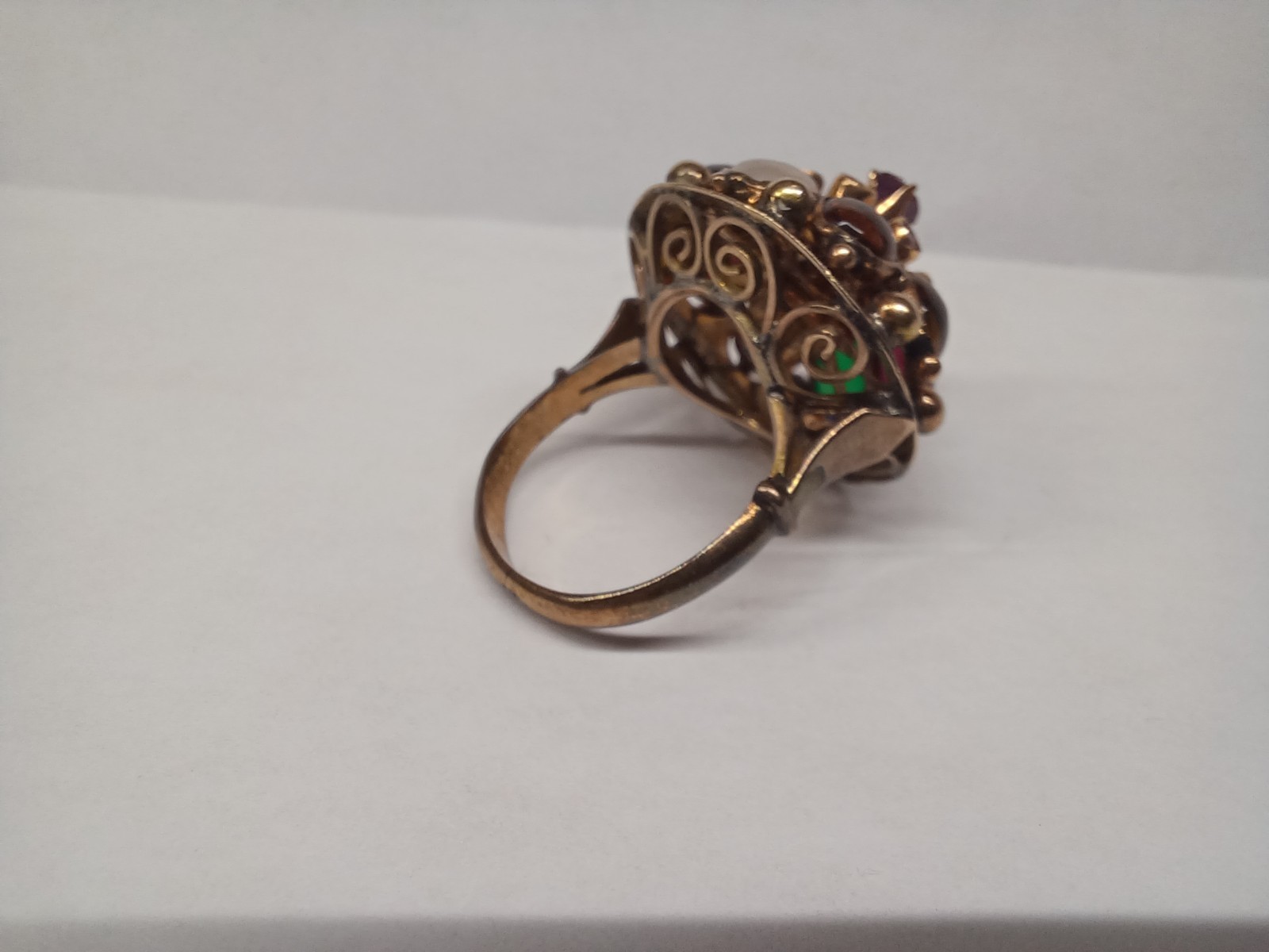 Vintage 10k Ruby and Gemstone Ring - image 11