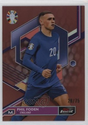 2023 Finest Road to UEFA Euro 2024 Rose Gold Refractor 28/75 Phil Foden #26 1o5o
