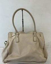 MICHAEL Michael Kors Beige Pebbled Leather Padlock Charm Satchel