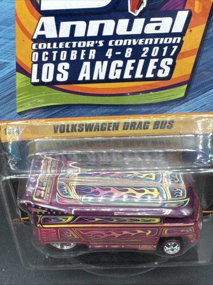 Low # 2017 Hot Wheels 31st Convention PINK VW VOLKSWAGEN DRAG BUS 00282/02800 - Image 3 of 4