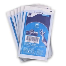 10 Pairs x PREMIER STERILE BLUE EXAMINATION GLOVES NITRILE PERFORMER Medium 