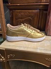 Gold Nike Air Force 1 Low Trainers Sneakers Shoes Size 7Y 820438-700 — photo 4