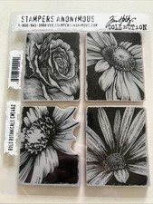 NEW Tim Holtz Stampers Anonymous Stamp Set BOLD BOTANICALS CMS462 Flowers